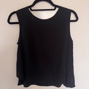 Aaron Ashe Silk Black sleeveless top